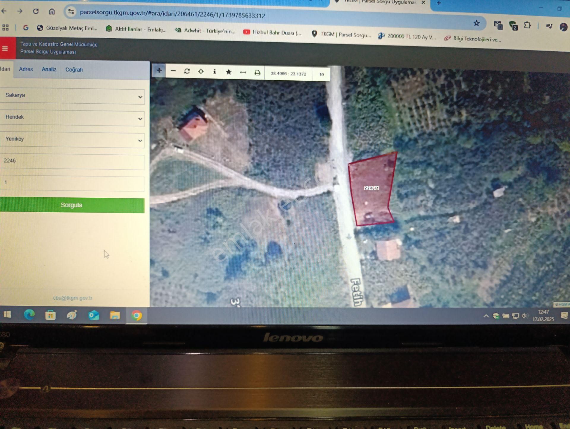 Sakarya Hendek Yeniköyde Satılık İmara Sınır 715m2 Tarla - Görsel 4