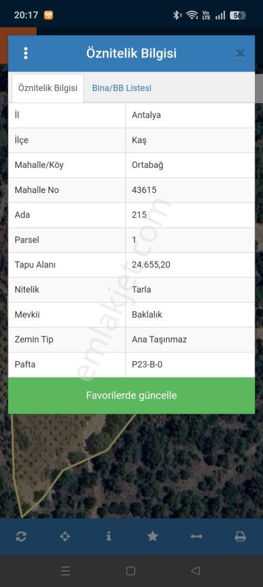 Antalya Kaş Ortabağda 24.500 M² Tek Tapu Yatırımlık Tarla