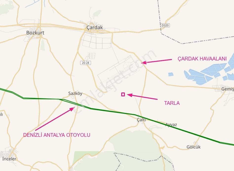 Denizli Çardak'te Geleceğin Yatırım Arazisi! Fırsatı