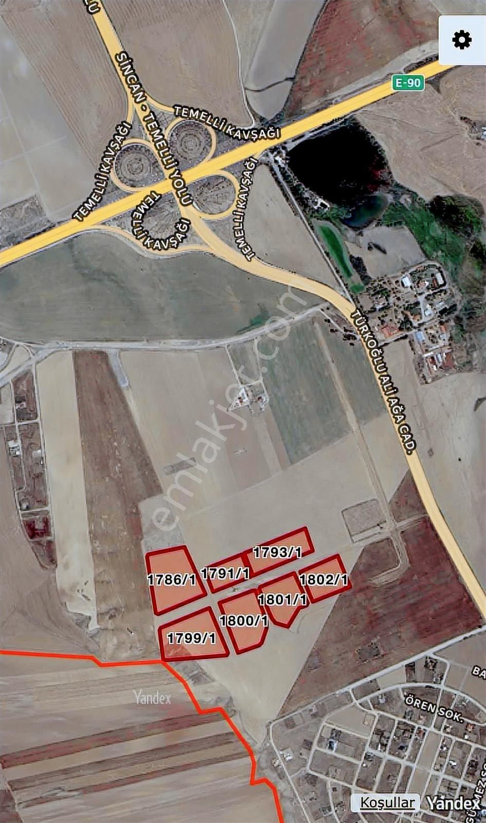 Sincan Temelli Alagöz De Satılık 8.600m2 Konut İmarlı Arsa