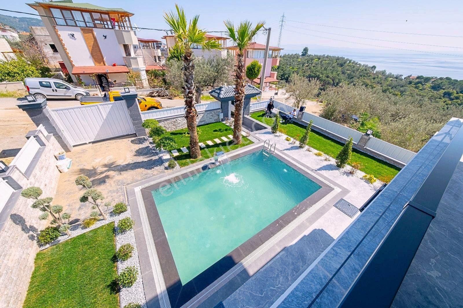 🌀gültaş Emlaktan Altınolukta Satılık 4+1 Full Deniz Manzaralı Yüzme Havuzlu Villa - Görsel 33