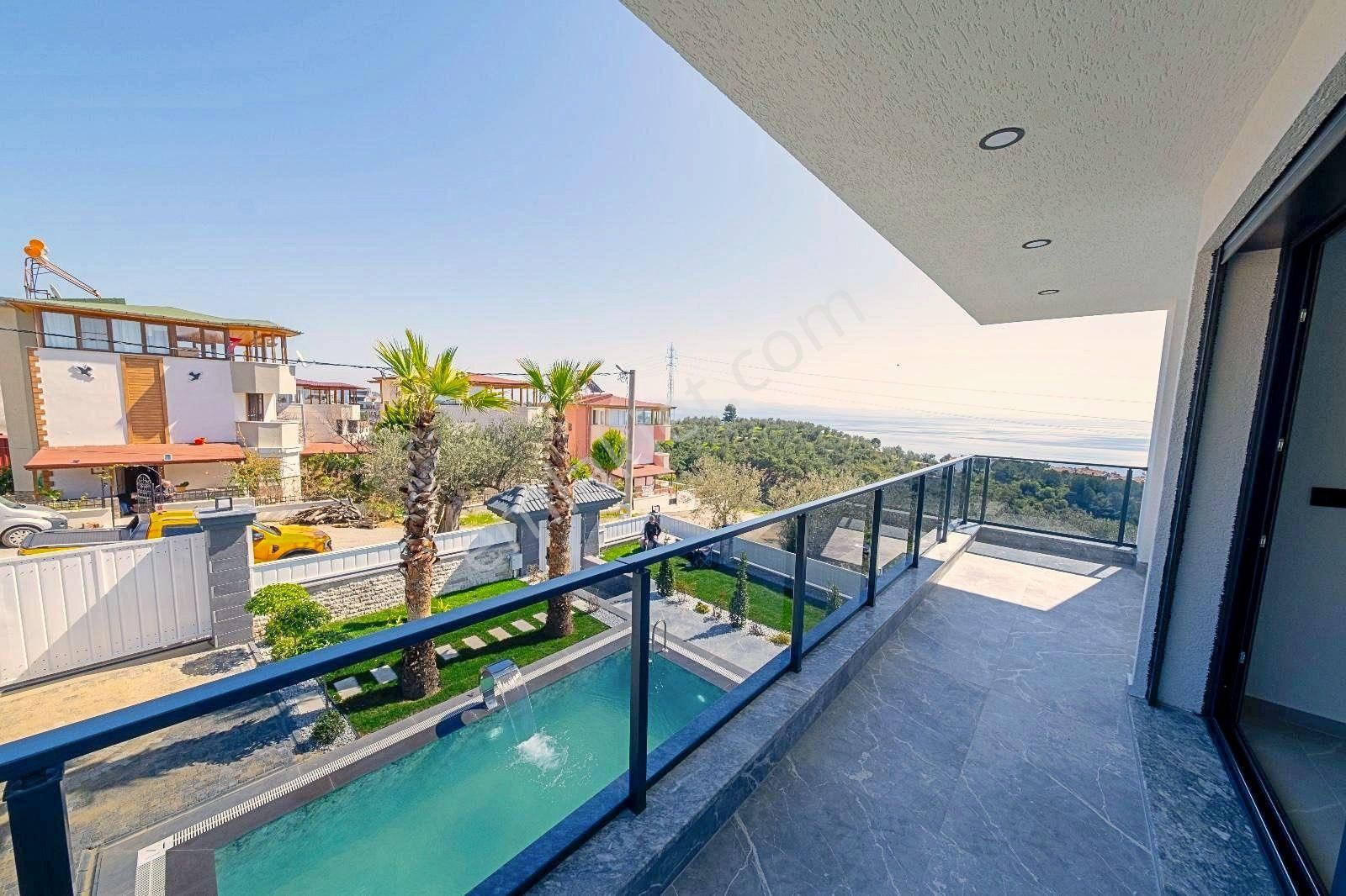 🌀gültaş Emlaktan Altınolukta Satılık 4+1 Full Deniz Manzaralı Yüzme Havuzlu Villa - Görsel 32