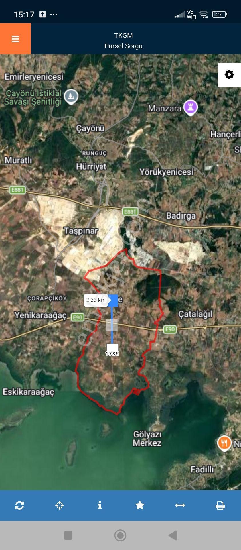 Göl Manzaralı İkizce Mahallesi Satılık 4.550 Mt2 Tarla - Görsel 2