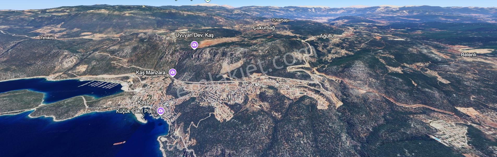 Antalya Kaş Ağullu Da Denız Manzaralı 1562 M2 Arazi - Görsel 8