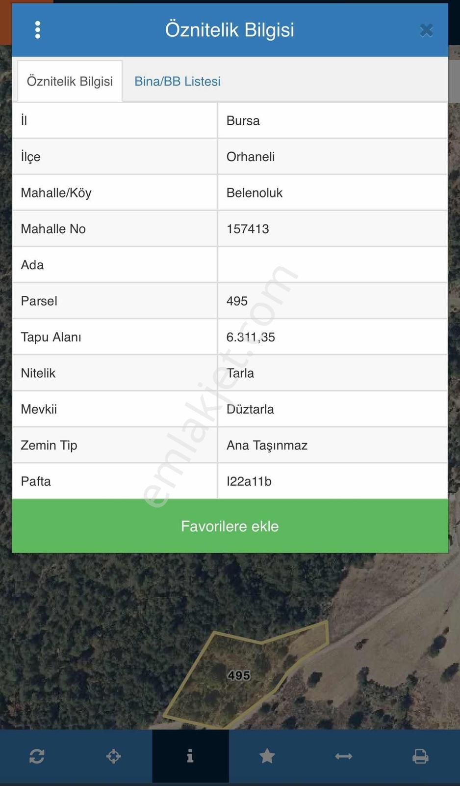 Beynil'den Orhaneli Belenoluk'ta Fırsat Tarla