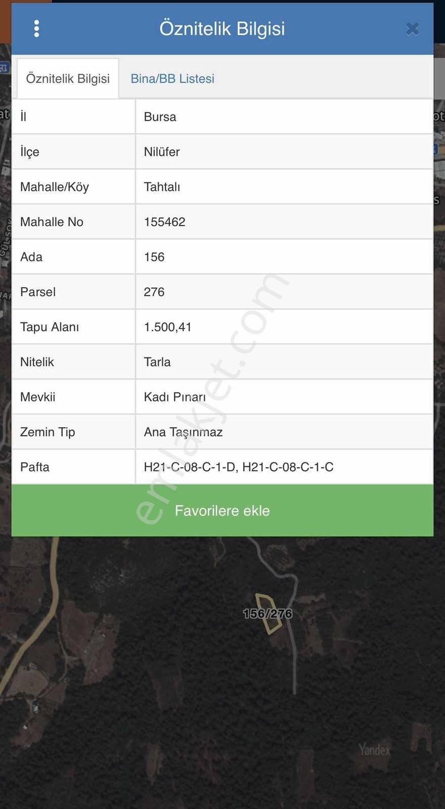 Nilüfer Tahtalı Mh. Yatırımlık Tarla - Görsel 2