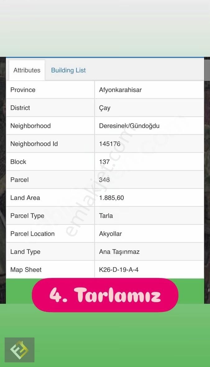 Furkan Emlaktan Çay Deresinek Köyünde Satılık Tarlalar - Görsel 3