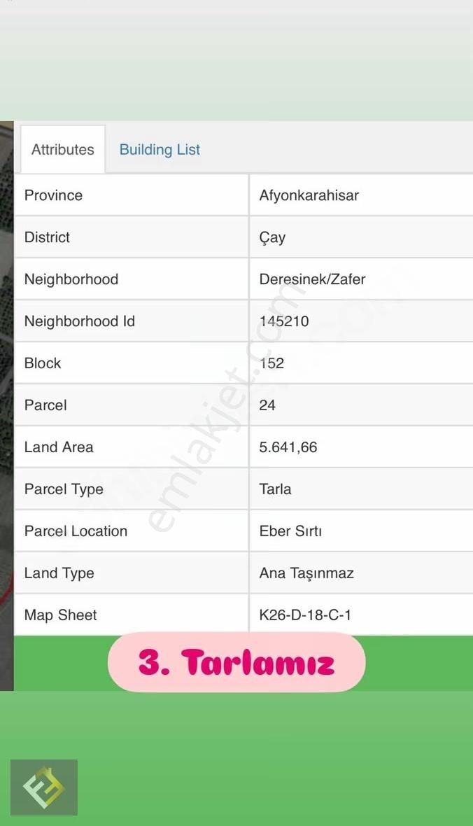 Furkan Emlaktan Çay Deresinek Köyünde Satılık Tarlalar - Görsel 4