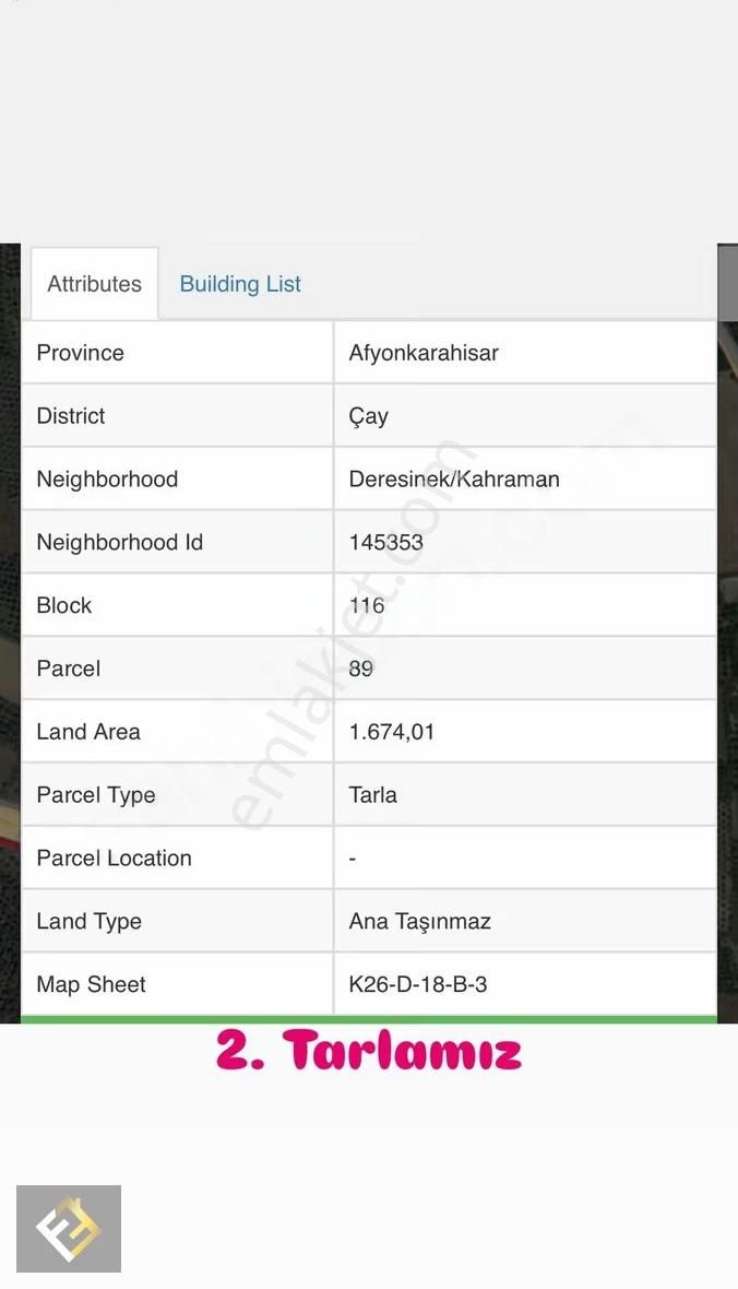 Furkan Emlaktan Çay Deresinek Köyünde Satılık Tarlalar
