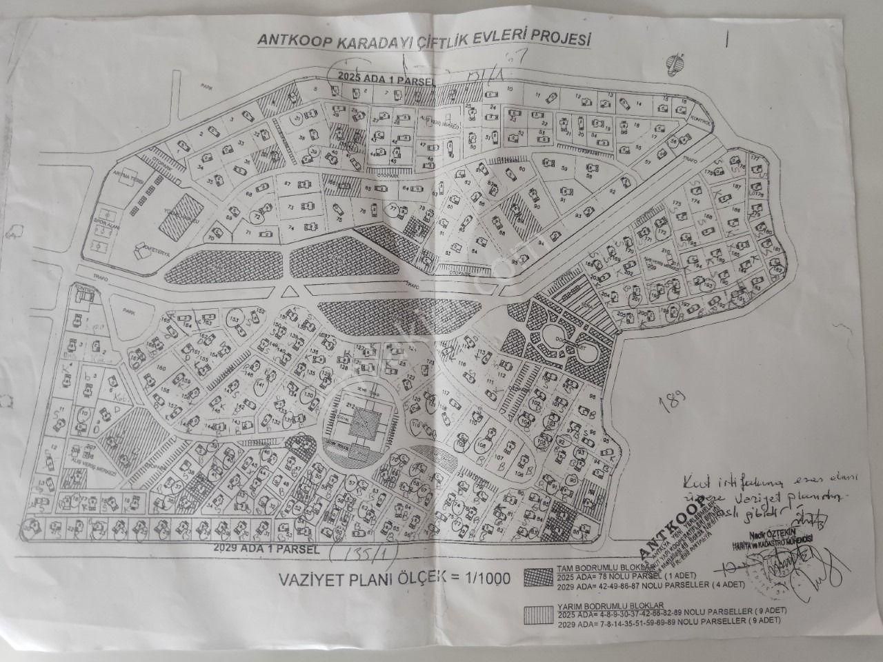 Satilik Villa Arsasi Serık Karadayida 350/141 M2 Projesi Hazir . Aankoopta Denize 4 Km. - Görsel 7