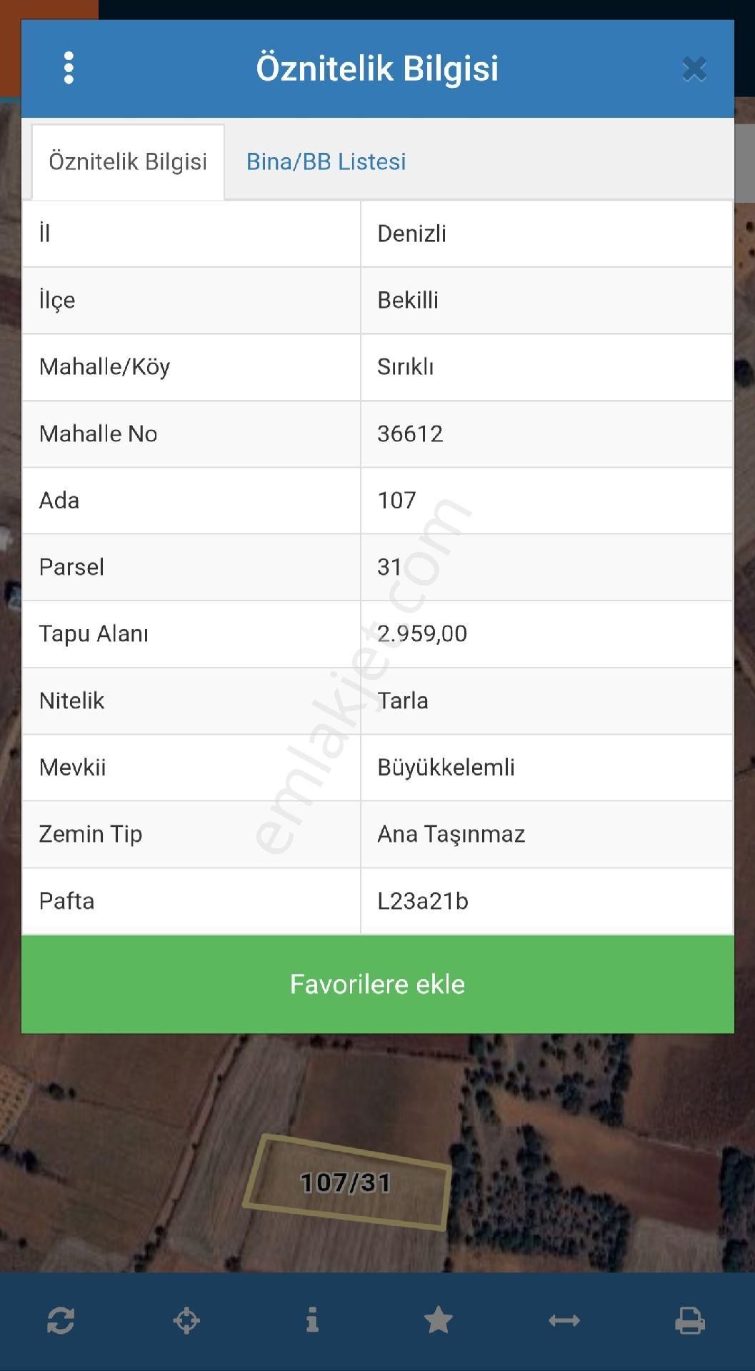 Denizli Bekilli Sırıklı'da 2.959 M2 Köy Yakını Çok Güzel Tarla. Açıklamayı Okuyunuz. - Görsel 3