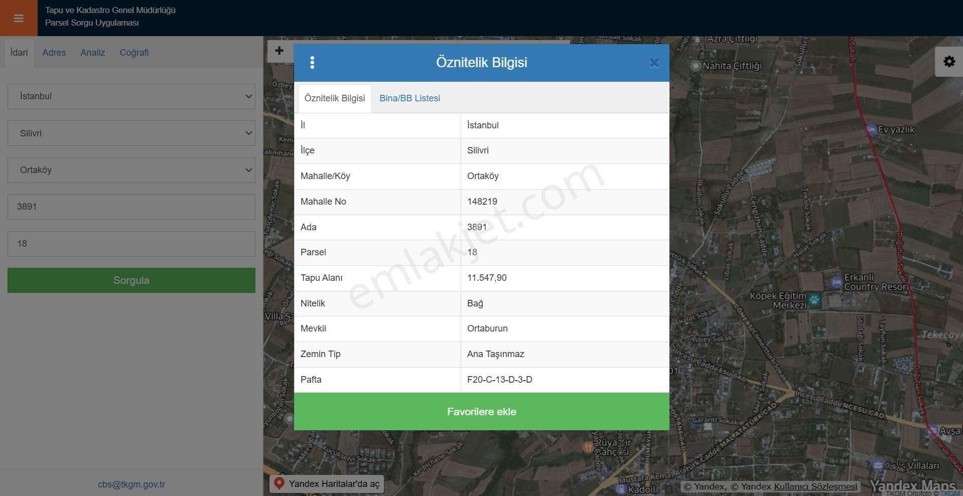 Silivri Ortaköy Mahallesinde Köy İçi Satılık Hisse Bağ Bahçe - Görsel 5