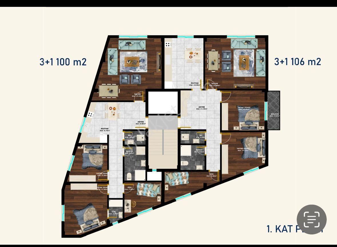 Golden Key Gayrimenkul'den Konaklar Mahallesi Satılık Daire - Görsel 6