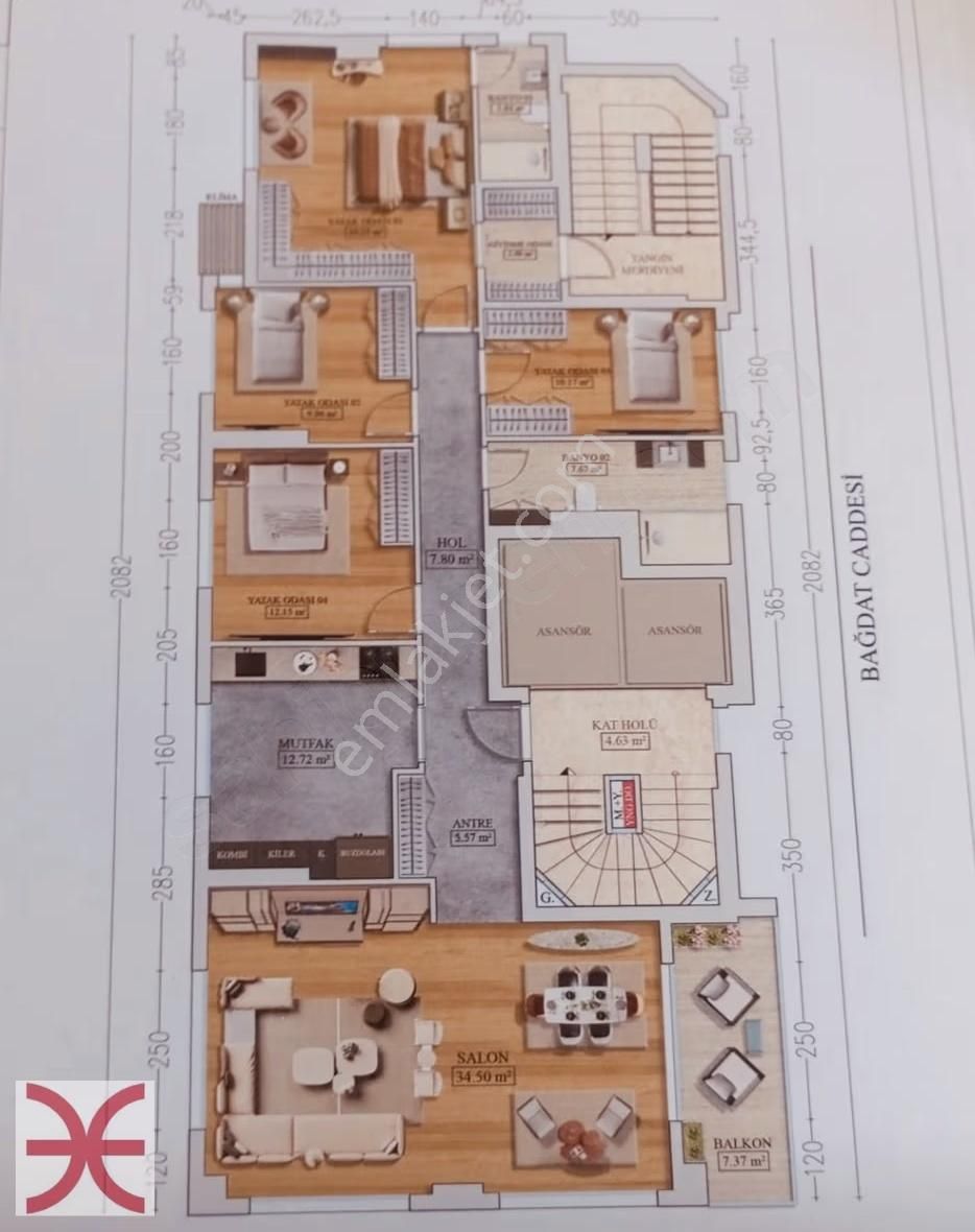 Bağdat Caddesi Ve Sahile Yakın Sıfır Bina Üst Segment Malzeme4+1