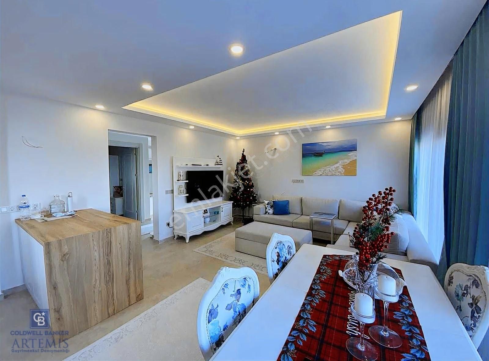 Bodrum Ortakent'te Satılık 3+1 Yerden Isıtmalı Eşyalı Yeni Daire