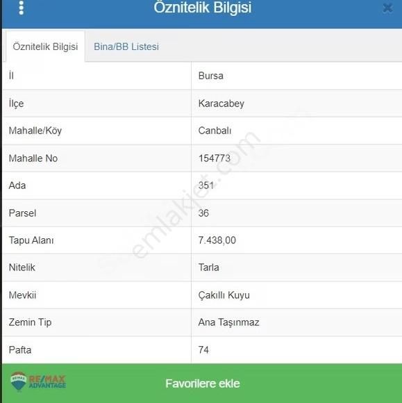 Remax Advantagedan Ticari Ve Sanayi İmar Dibinde Satılık Arazi