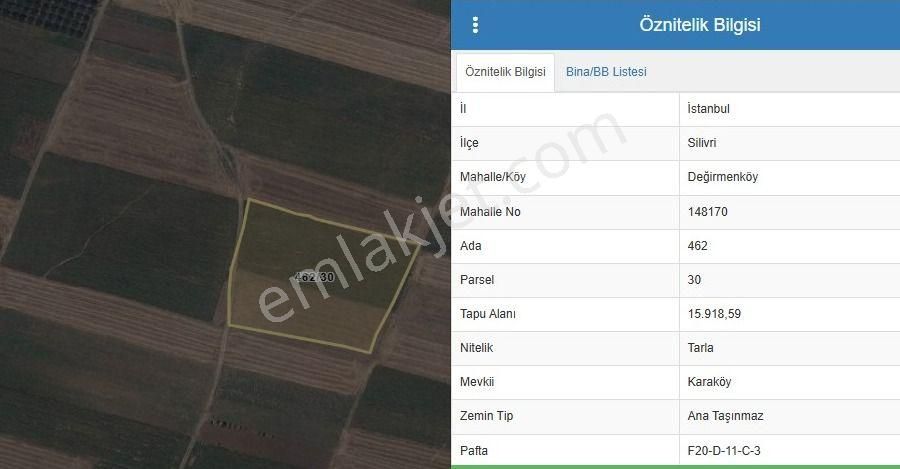 Silivri Değirmenköy Kadastral Yola Cephe 15.918 M2 Satılık Tarla - Görsel 6