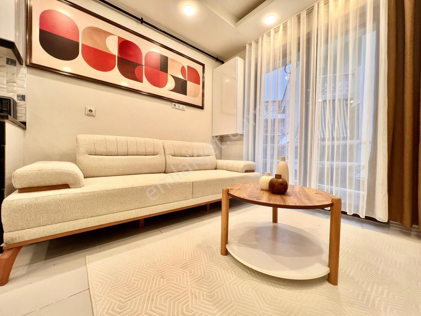 Arakat Sıfır Eşyalı Yatırımlık Merkezi Konumda 1+1 Satılık Apart - Görsel 19