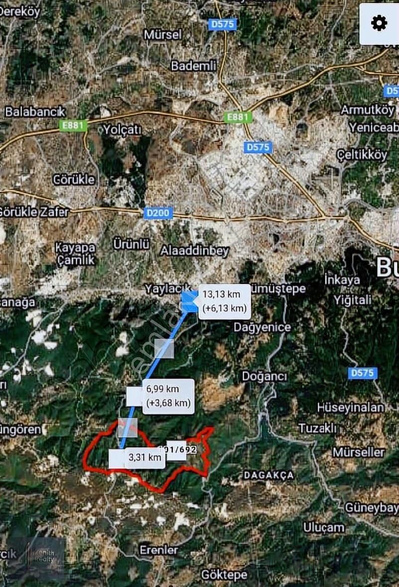 Nilüfer Kadriye Köyünde Yatırımlık 2812m2 Satılık Tarla