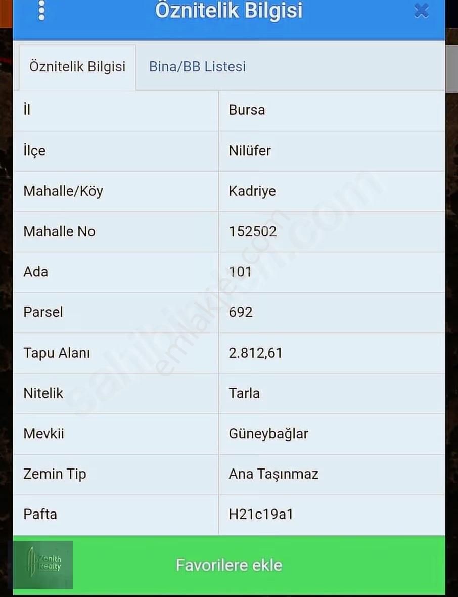 Nilüfer Kadriye Köyünde Yatırımlık 2812m2 Satılık Tarla - Görsel 4