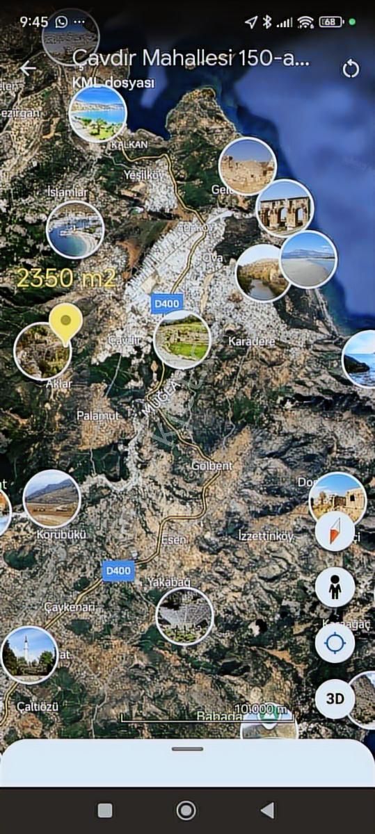 Acil! Kalkan Çavdir'da 2.350 M2 Satılık Deniz Manzaralı Arazi - Görsel 9