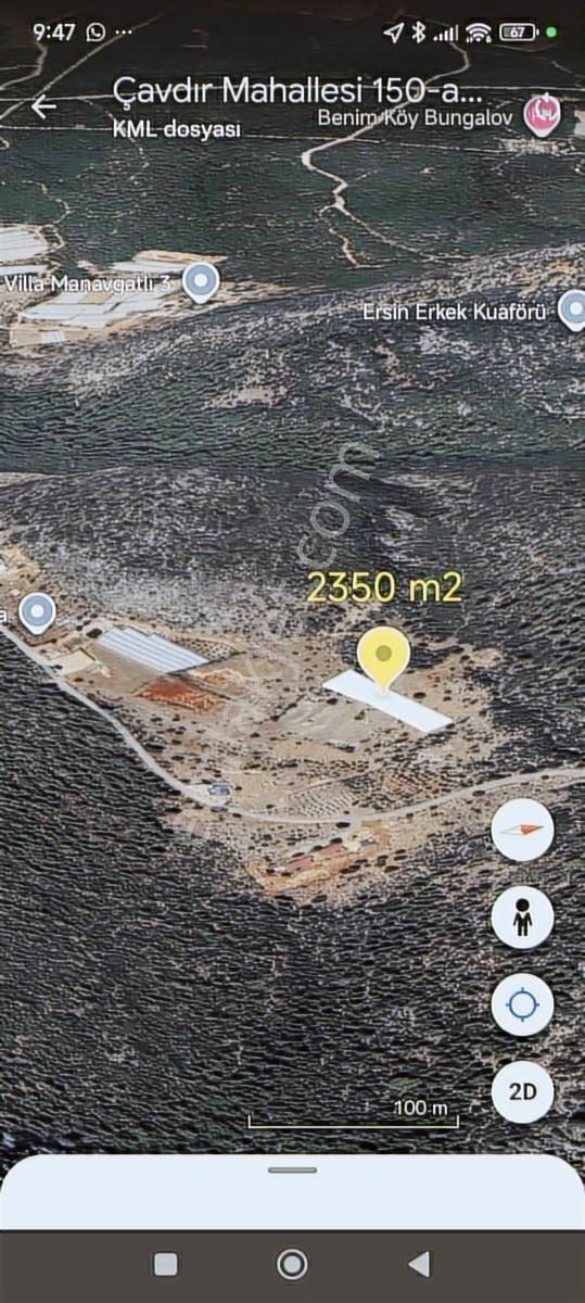 Acil! Kalkan Çavdir'da 2.350 M2 Satılık Deniz Manzaralı Arazi - Görsel 6