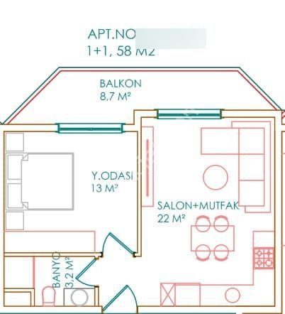 Best Home Select Oba Satılık 1+1 - Görsel 14