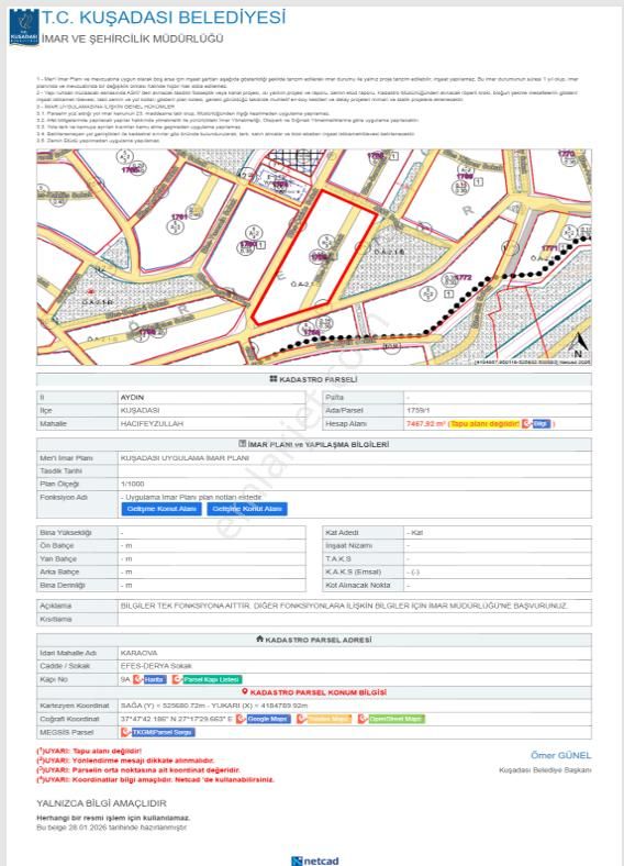 Kuşadası Merkezde Deniz Manzaralı Satılık Villa İmarlı Arsa - Görsel 2