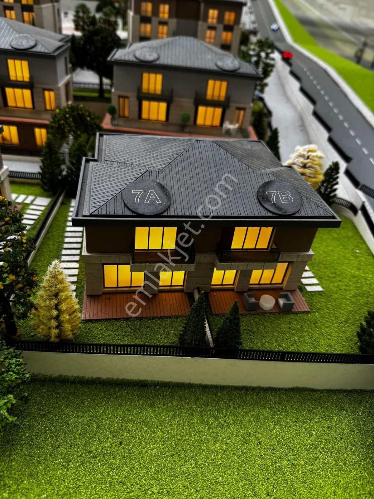 Bahçe Bahçeşehir Projesi Satılık 4+1 İkiz Villa Vadi Manzara - Görsel 2