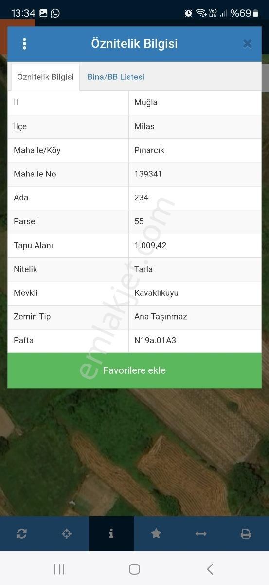 Muğla Milas Pınarcık'ta Göle Yakın Satılık Tarla - Görsel 4