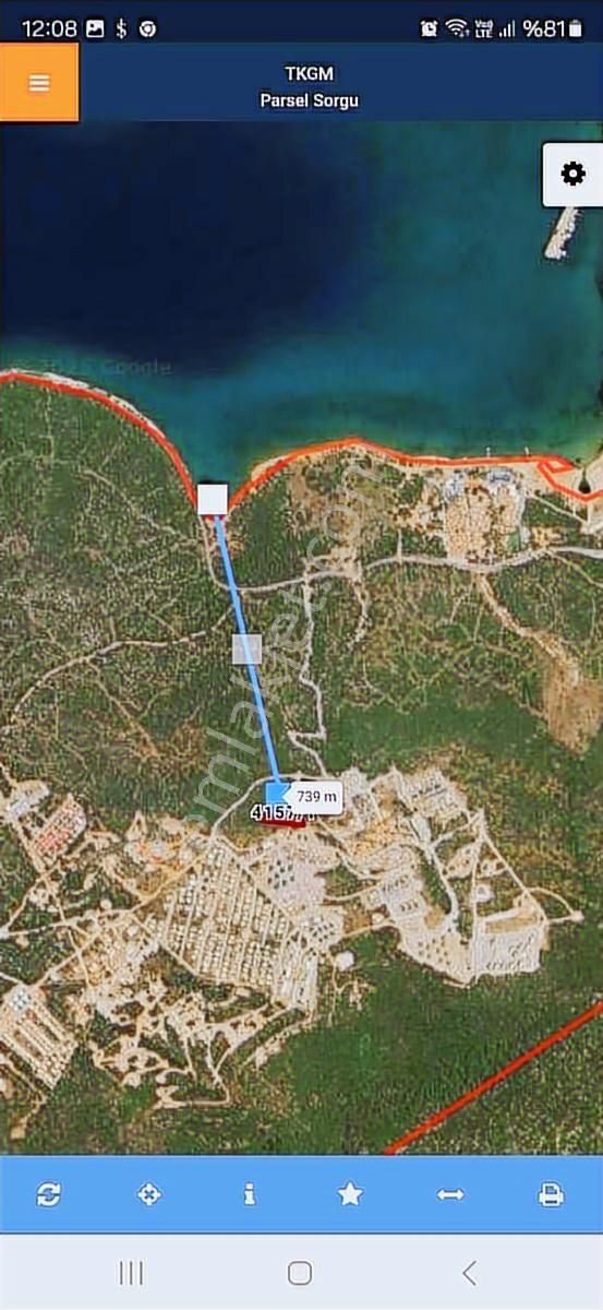 Didim Akbük'te Full Deniz Manzaralı 262 M2 Arsa - Görsel 3