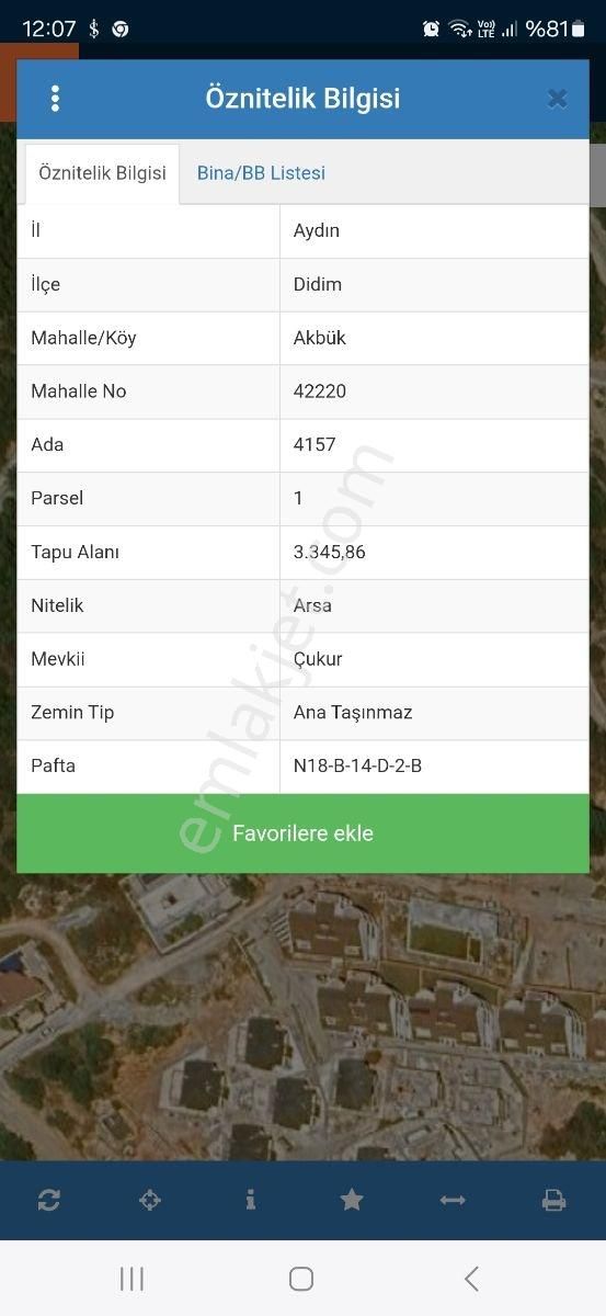 Didim Akbük'te Full Deniz Manzaralı 262 M2 Arsa - Görsel 2