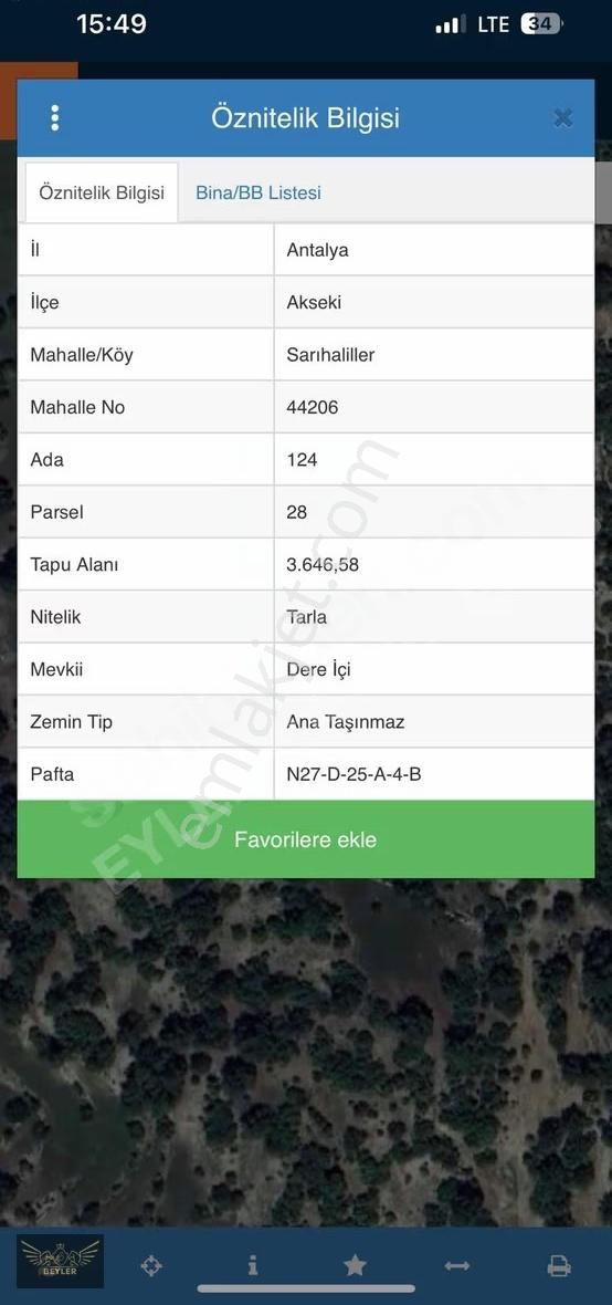 Antalya Akseki'de Fırsat Arazi
