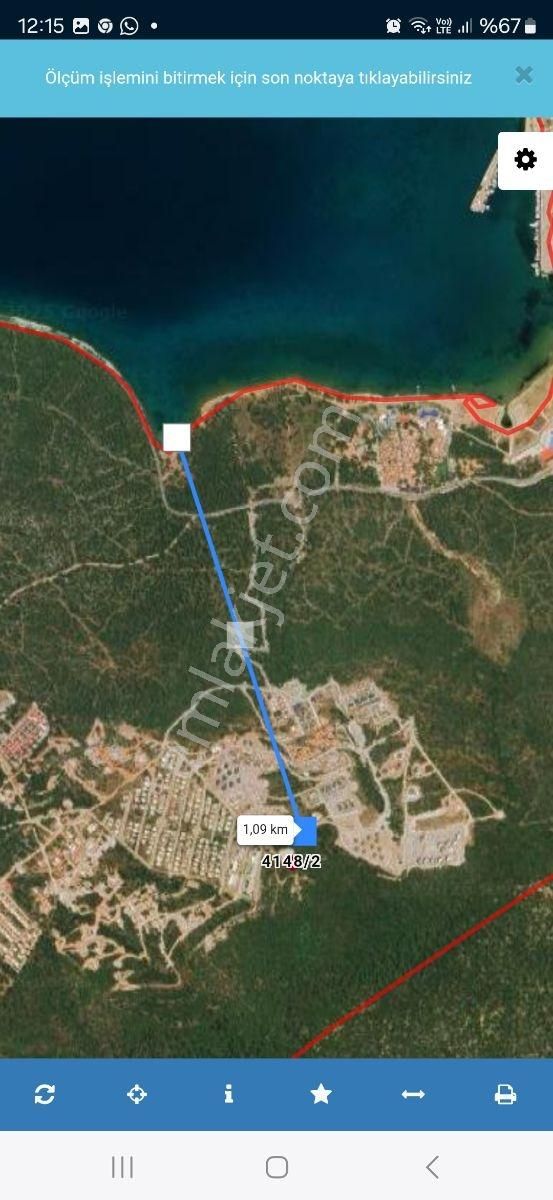 Acill Akbük'te Satılık Deniz Manzaralı 2 Villalık Arsa - Görsel 2