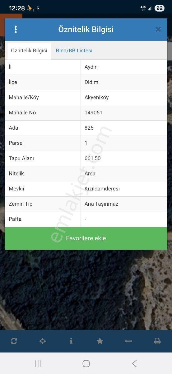 Didim Seyrantepe'de Satılık 661 M2 İmarlı Sarsa - Görsel 2