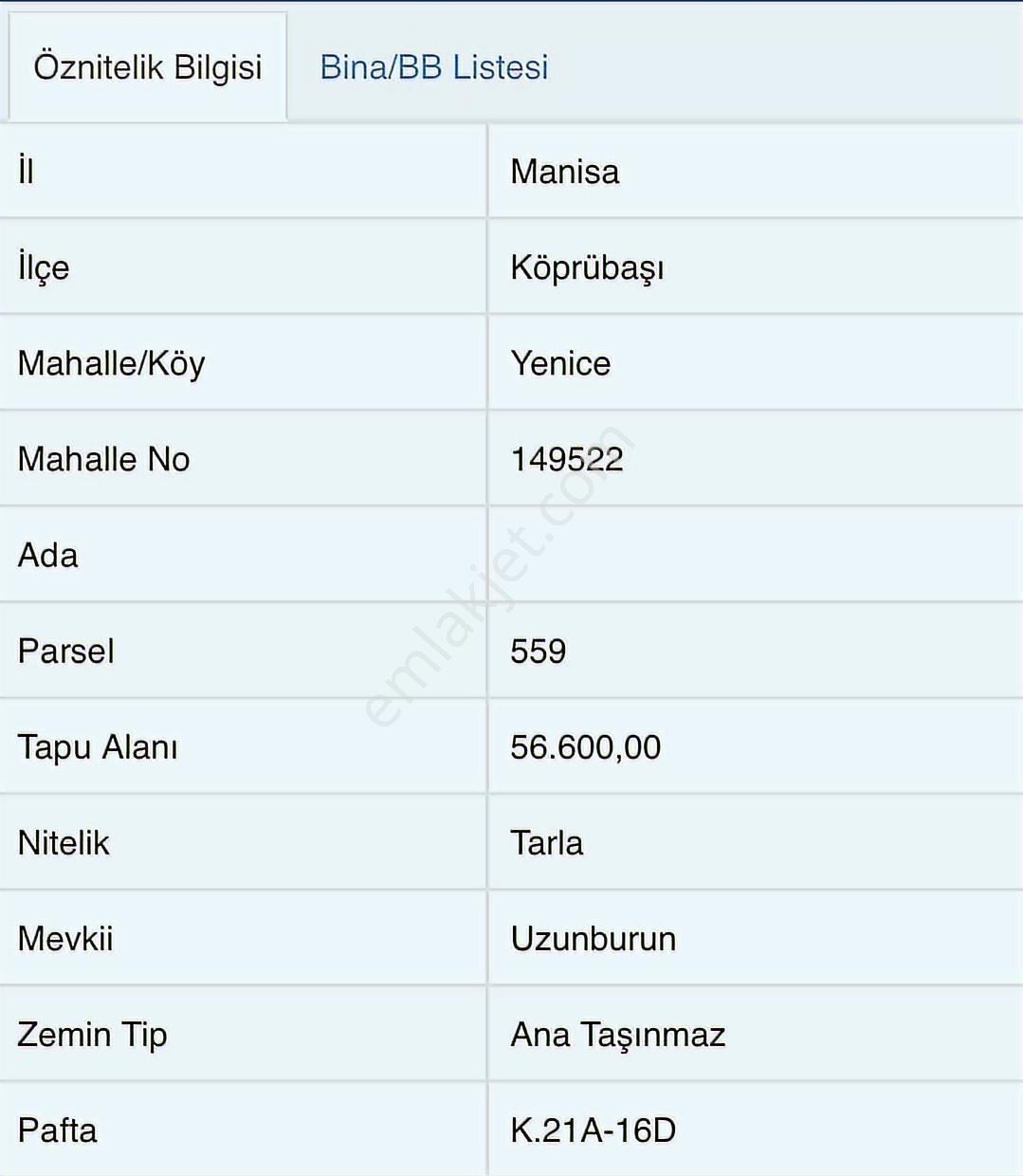 Manisa Köprübaşı Yenice Mh 67750 M2 Arazi - Görsel 2