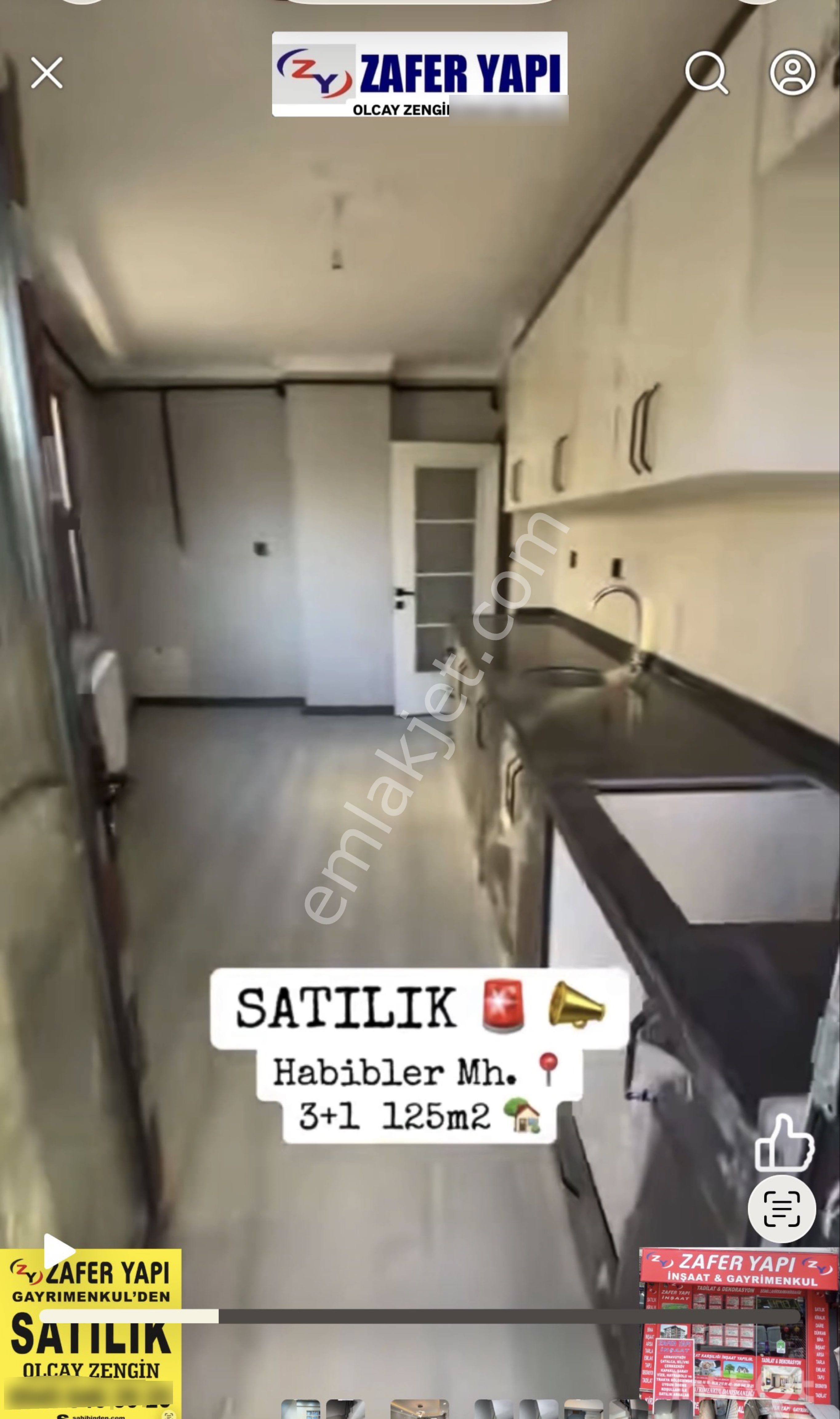 Zafer Yapıdan Satılık Sıfır Ortakat Daire 1.kat 3+1 115m2 Asansörlü Sultangazi Habipler Mahde - Görsel 17