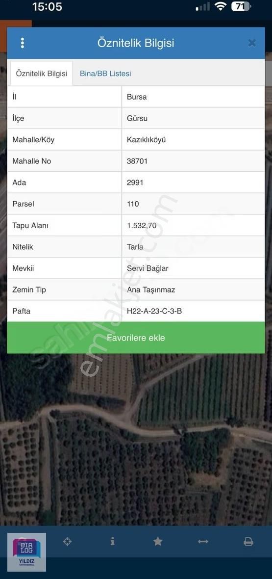 Dialog Yıldız/acil Gürsu Kazıklı 2 Parsel Satılık Meyve Bahçesi - Görsel 3