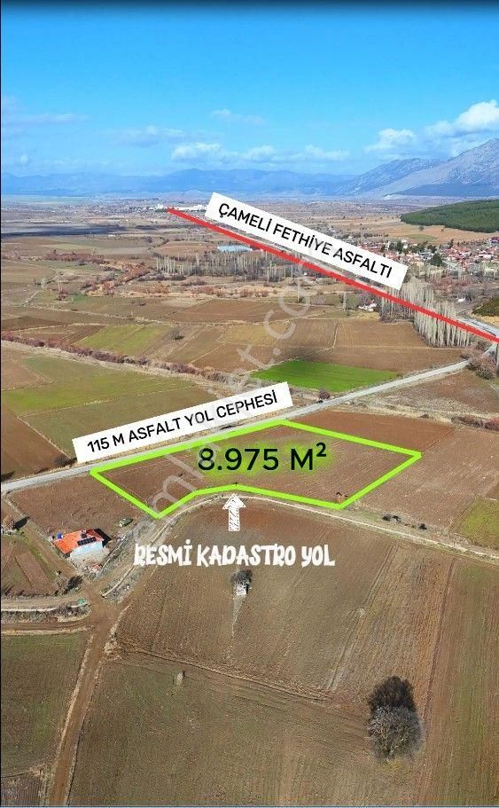Şahin Emlaktan Denizli Acıpayam Bedirbey Mah.asfalt Yol Cepheli Satılık 8.975 M²tarla - Görsel 7
