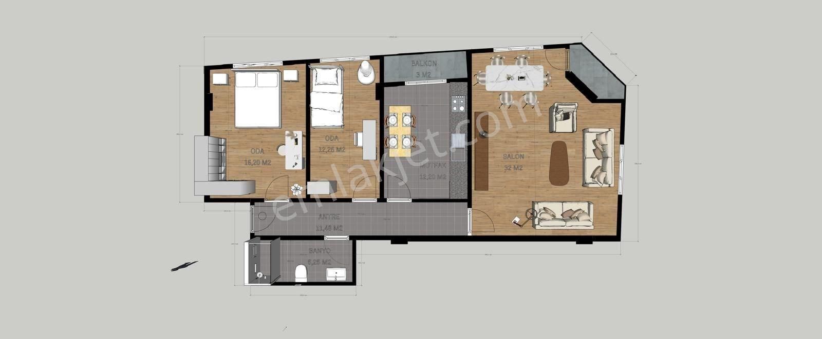 Deniz Manzaralı 4+1 Dubleks (kombili + Ankastre Setli Klimalı ) - Görsel 3