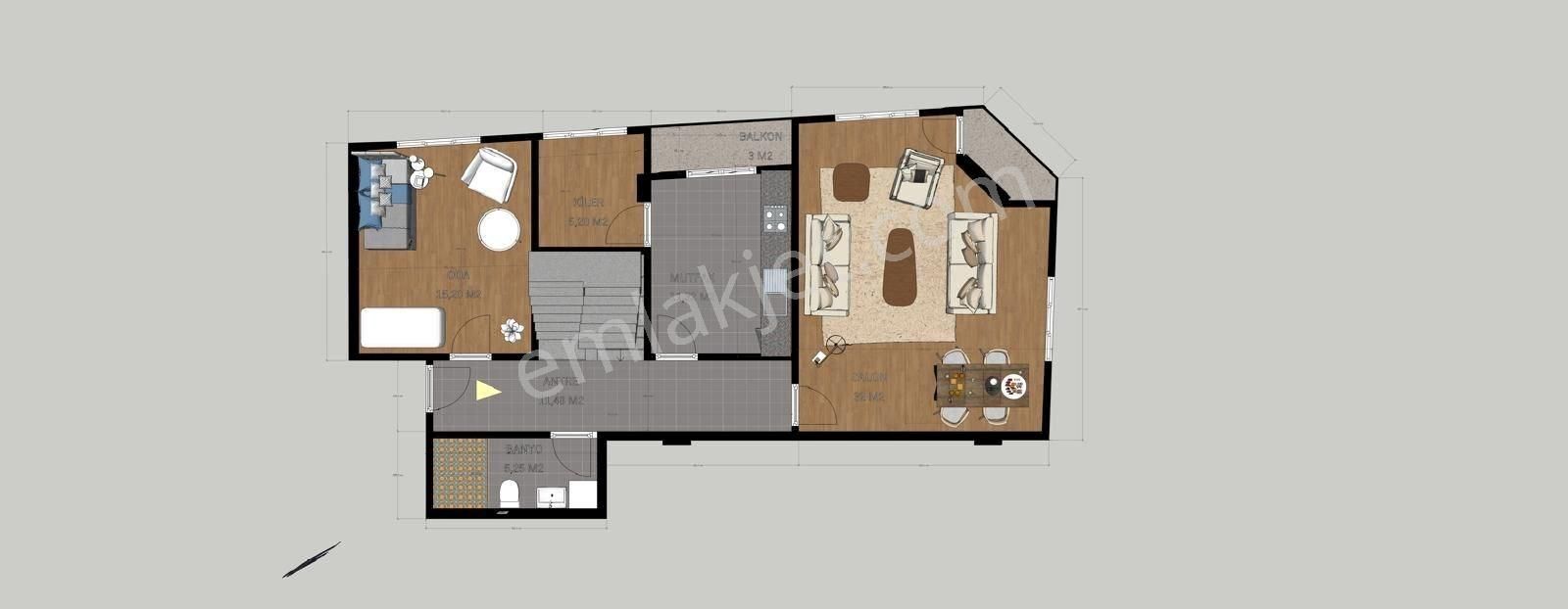 Deniz Manzaralı 4+1 Dubleks (kombili + Ankastre Setli Klimalı ) - Görsel 5