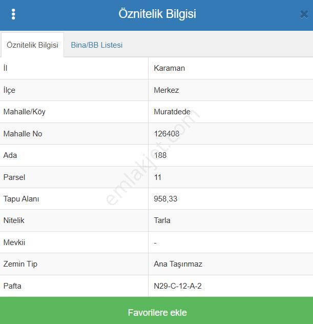Karaman Merkez Muratdede Köyünde 958 M² Tarla Satılıktır - Görsel 7