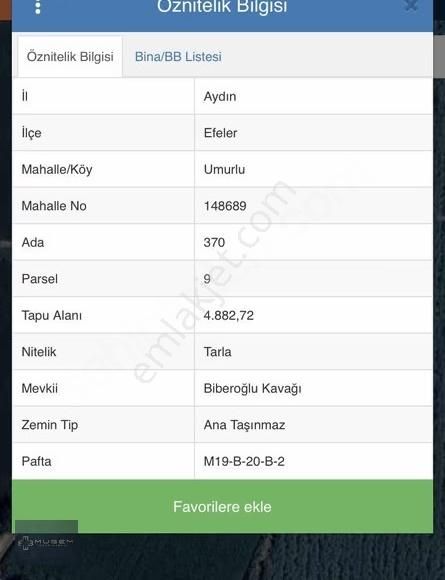 Umurluda Satılık Nektarin Bahçesi