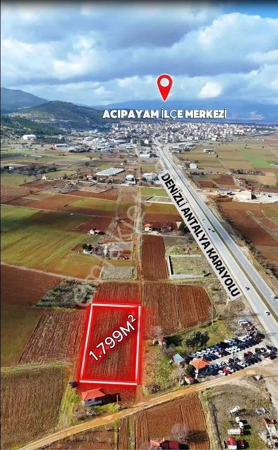 Şahin Emlaktan Denizli Acıpayam Pınaryazı Mah.satılık 1.799 M² Arsa - Görsel 3