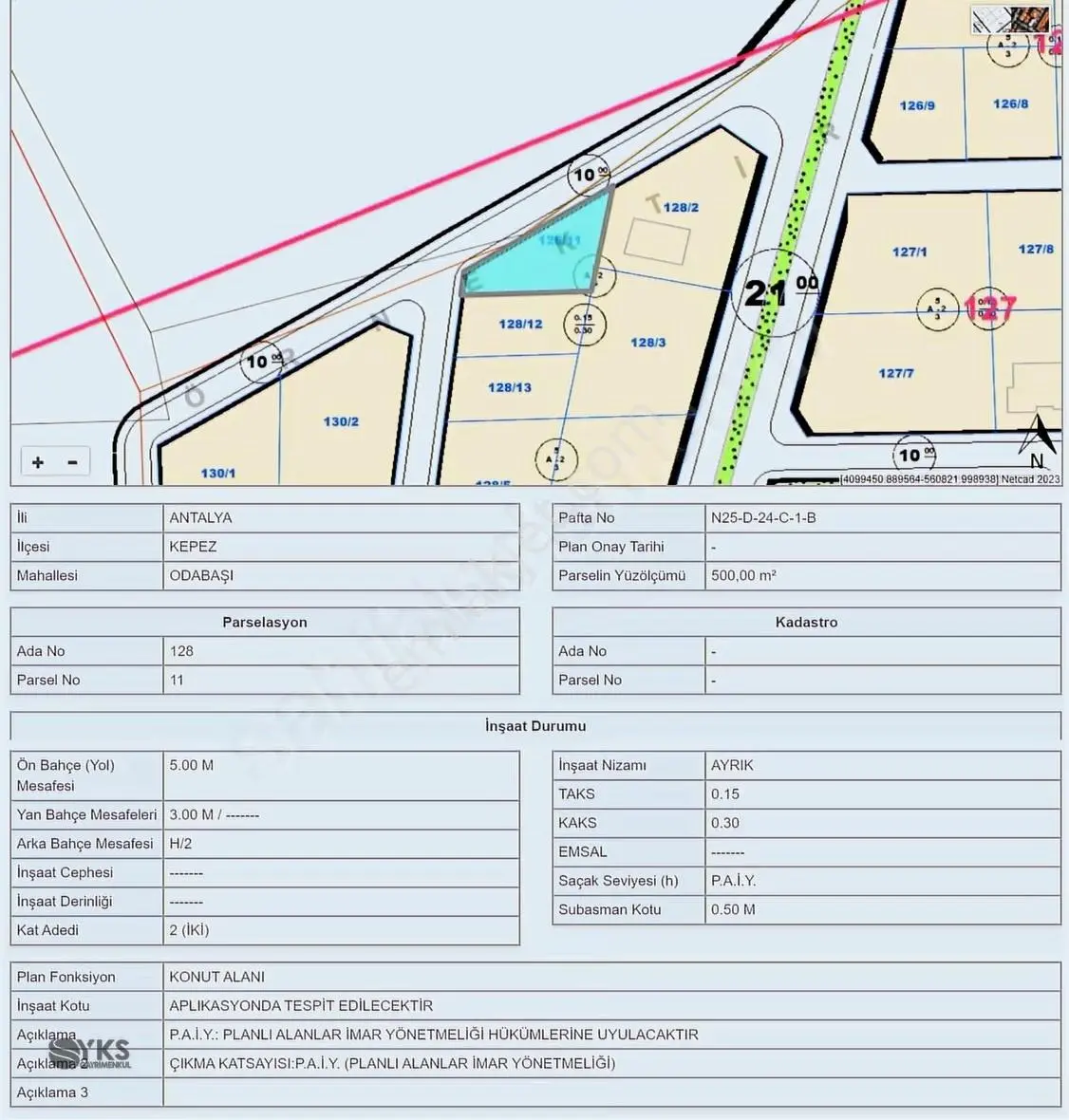 Yks'den Kepez Odabaşı'nda 500 M² İmarlı Arsa - Görsel 3
