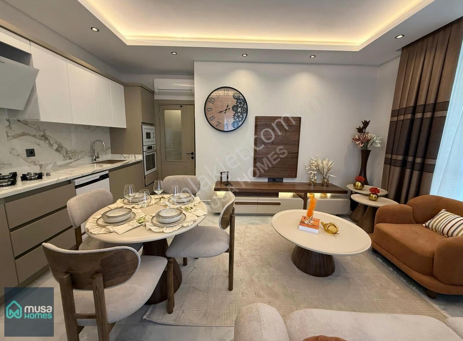 Alanya Güllerpınarında İskanlı, Tapu Masrafsız , Taksitli Hazır