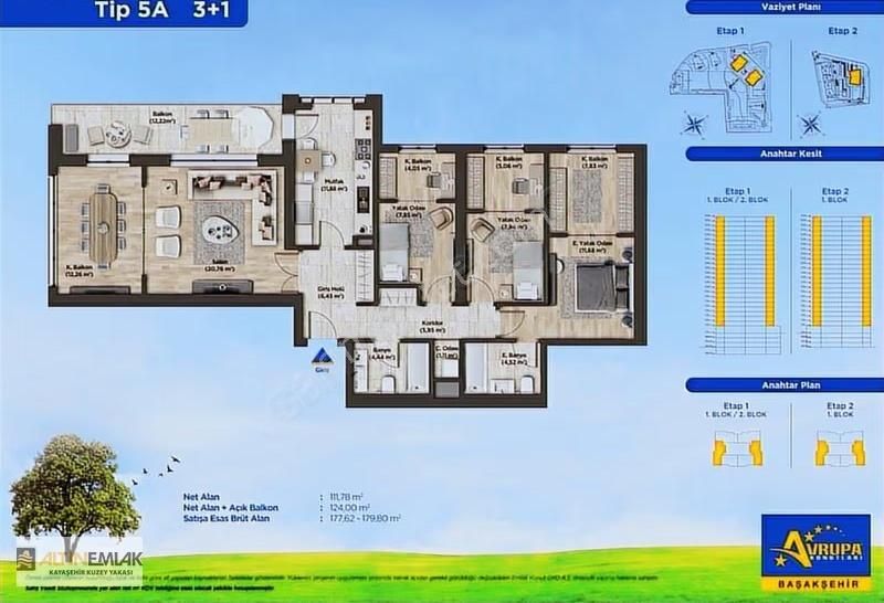 Avrupa Konutları 1.etap Sitesinde Satılık 3+1 Tadilatlı للبيع - Görsel 9