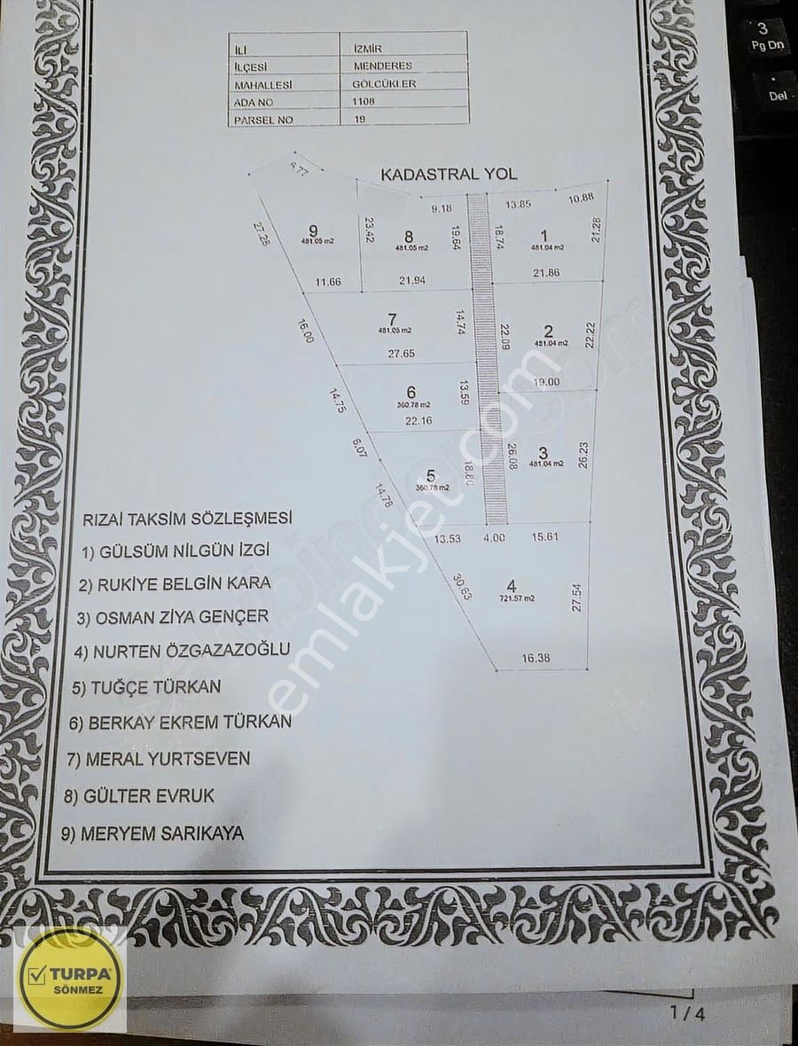 Gölcükler' De 360 - 480m2 Seçenekleriyle Tapulu Satılık Bahçeler - Görsel 10