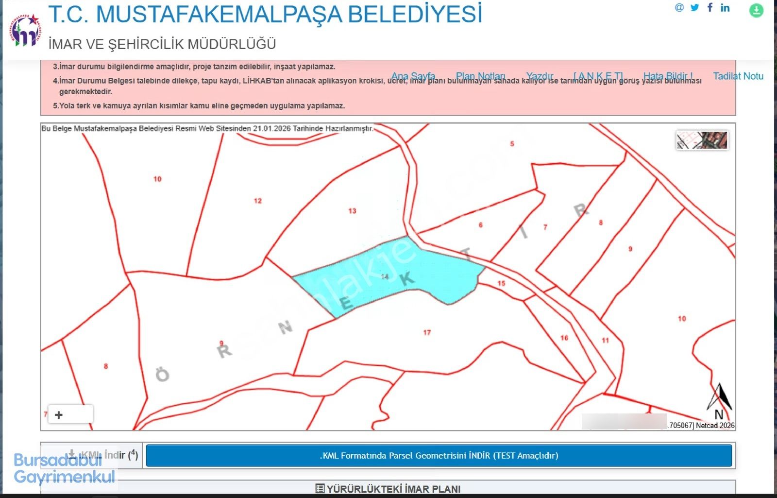 Bursadabul'dan Dallıca Mah. Kadastro Yollu Tarla 4.349.m2 - Görsel 4