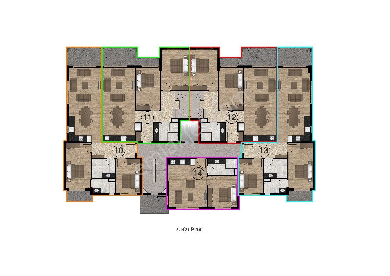 Güzelçamlı'da Projeden 2+1 Satılık Daireler - Görsel 13